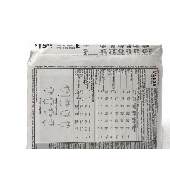 Mccalls M5625 Misses Tops Belt Tunic Raglan Sleeves Sewing Pattern Size Xs-M - Picture 5 of 7